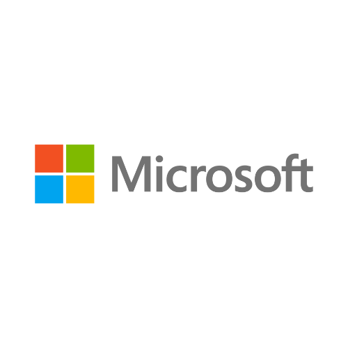 Showcasing clientele of WRDS - Microsoft with its four squares logo representing windows with colours red, green, blue, and yellow in digital technology and SAAS industry