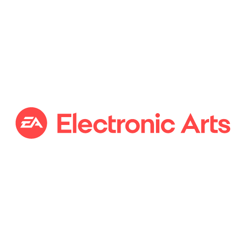 Showcasing clientele of WRDS - Electronic Arts with its orange "EA" logo in the digital technology industry
