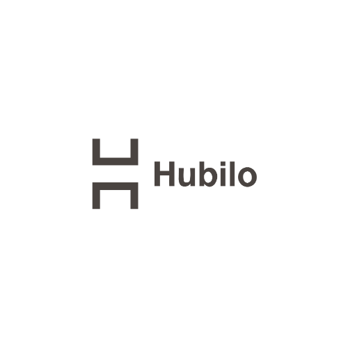 Showcasing clientele of WRDS - Hubilo with its black "H" logo in digital technology and SAAS industry