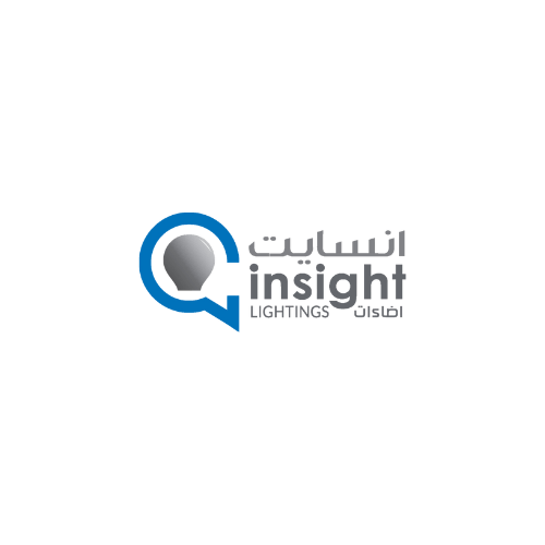 Showcasing clientele of WRDS - Insight Lightings with its blue "lightbulb" logo in the lighting and industrial supplies industry