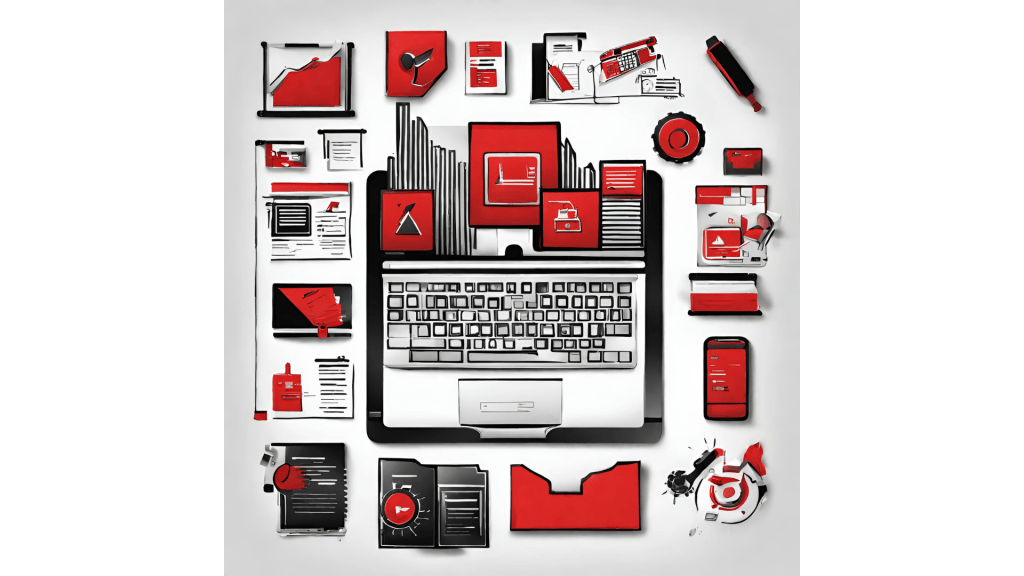 Image shows different aspects of different industries like marketing, health, fitness, media, film, digital apps, entertainment, music, industrial supplies, lead generation agency, lighting fixtures, etc. This is meant to portray our wide array of content marketing services for across miscellaneous industries.